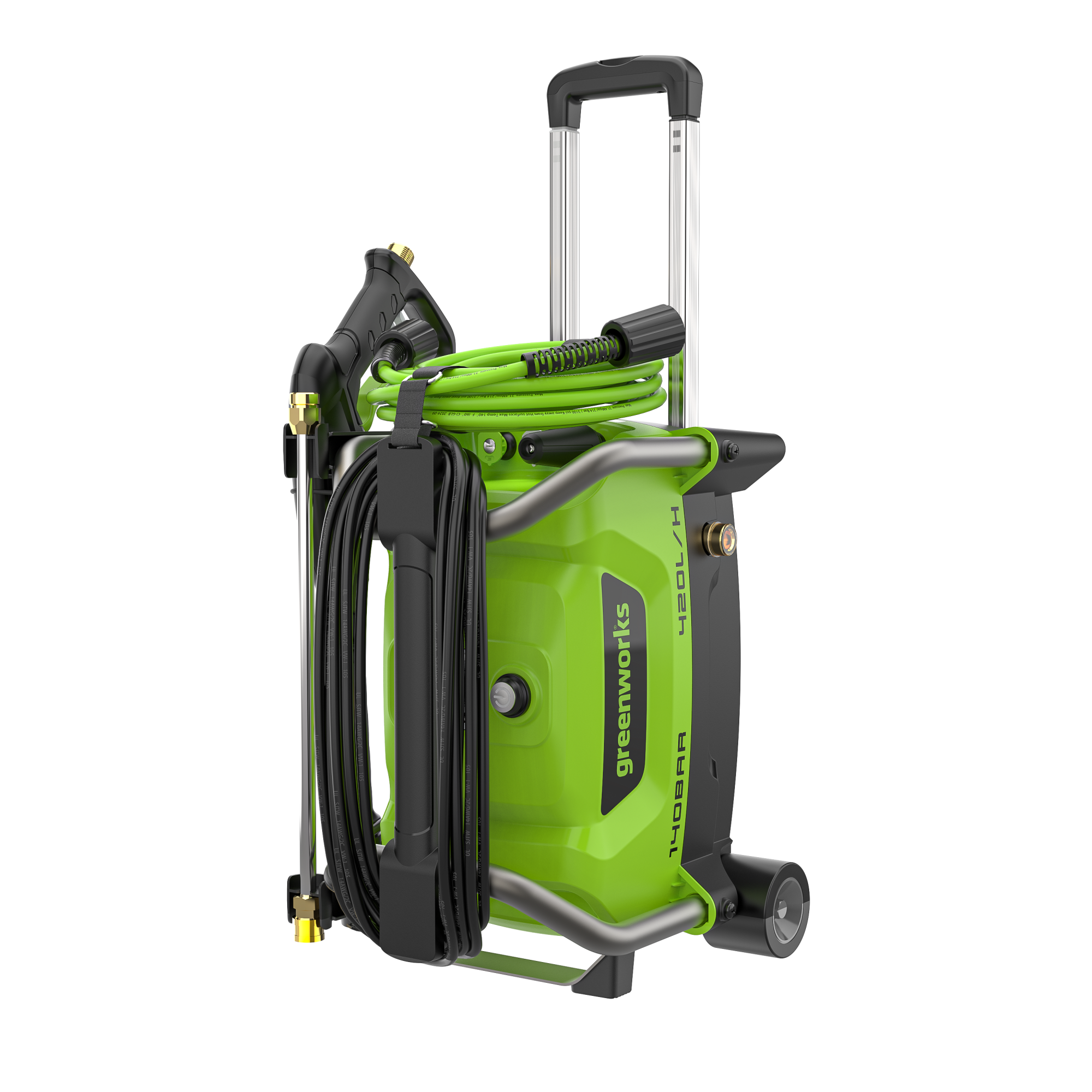Мойка высокого давления 140 бар 1900 Вт электрическая Greenworks PW3140