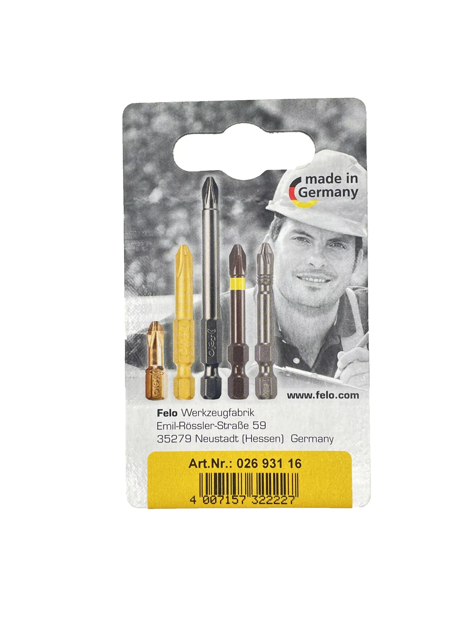 Felo Биты TX10/TX15/TX20 25мм, серия Industrial, 3 шт в блистере 02693116