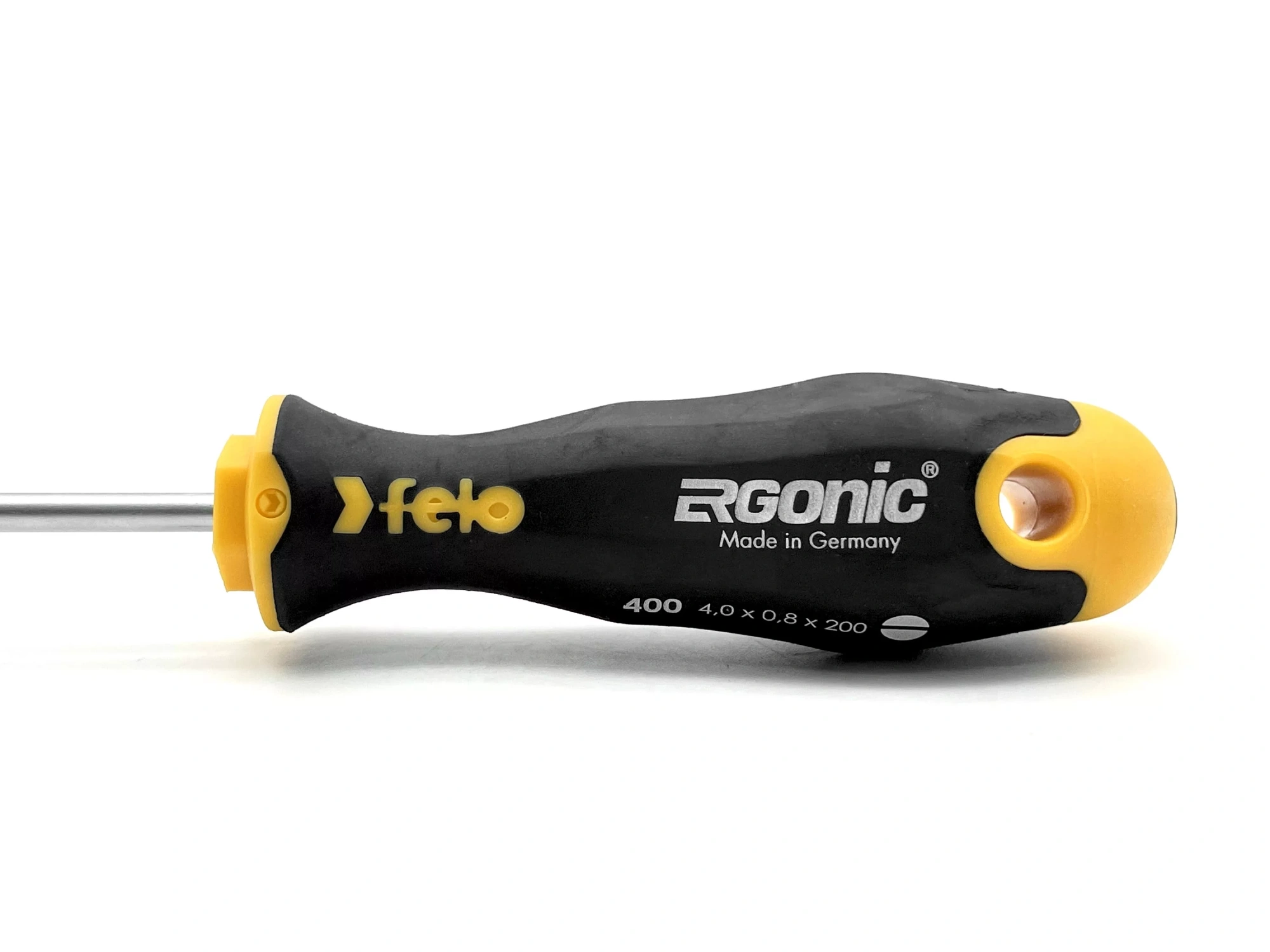 Отвертка Ergonic плоская шлицевая 4,0X0,8X200 FELO 400 047 10