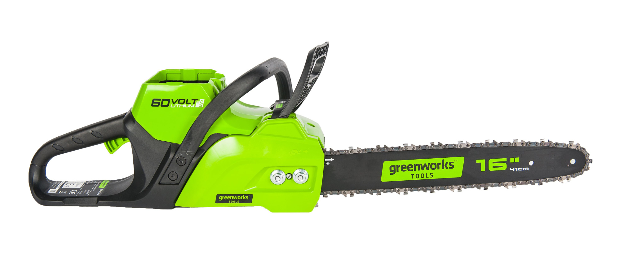 Пила аккумуляторная цепная Greenworks 40 см 60V GD60CS40, бесщёточная, без АКБ и ЗУ