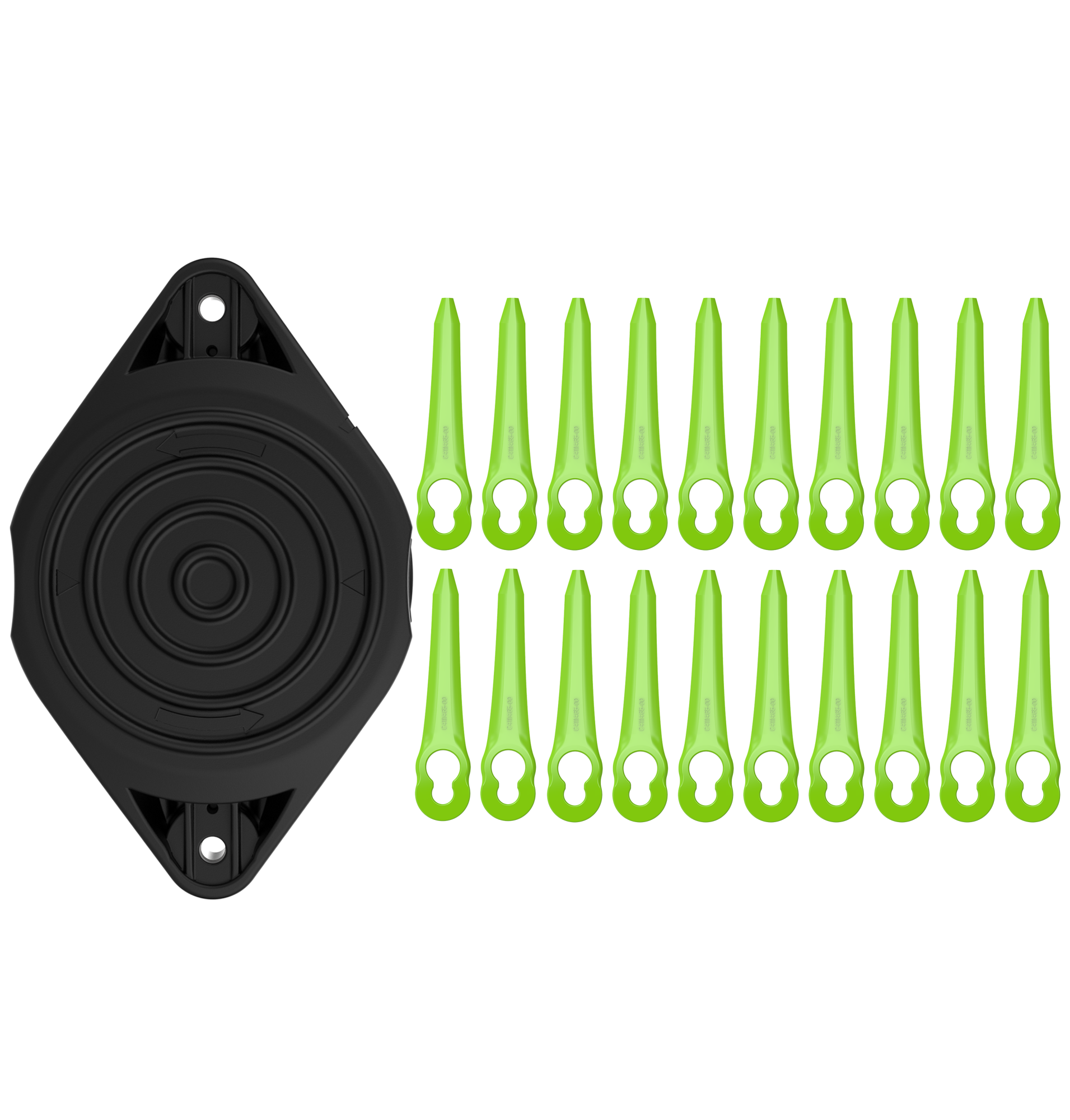 Комплект полимерных ножей (20 шт.) с диском для установки для триммера Greenworks AST3000A1