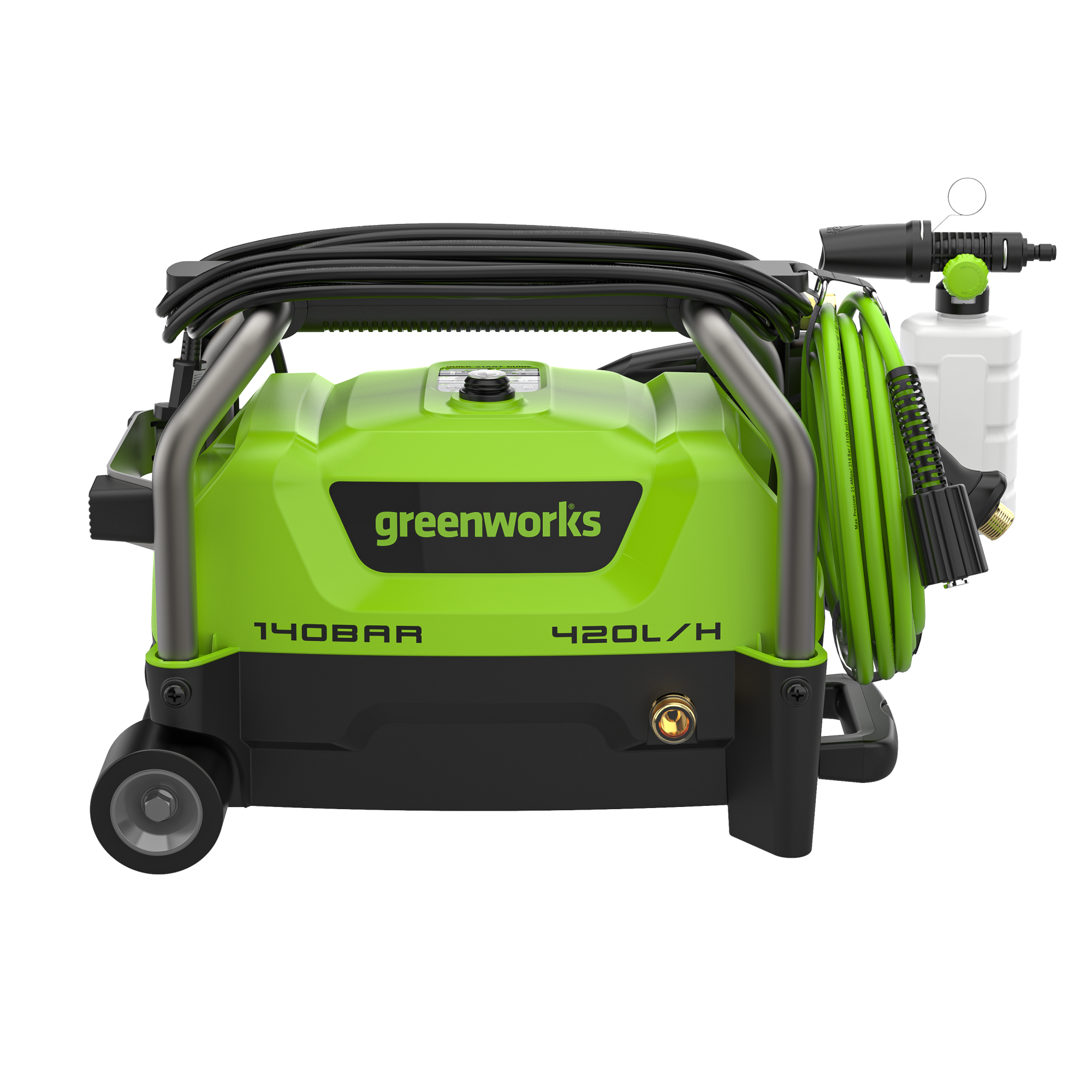 Мойка высокого давления 140 бар 1900 Вт электрическая Greenworks PW3140