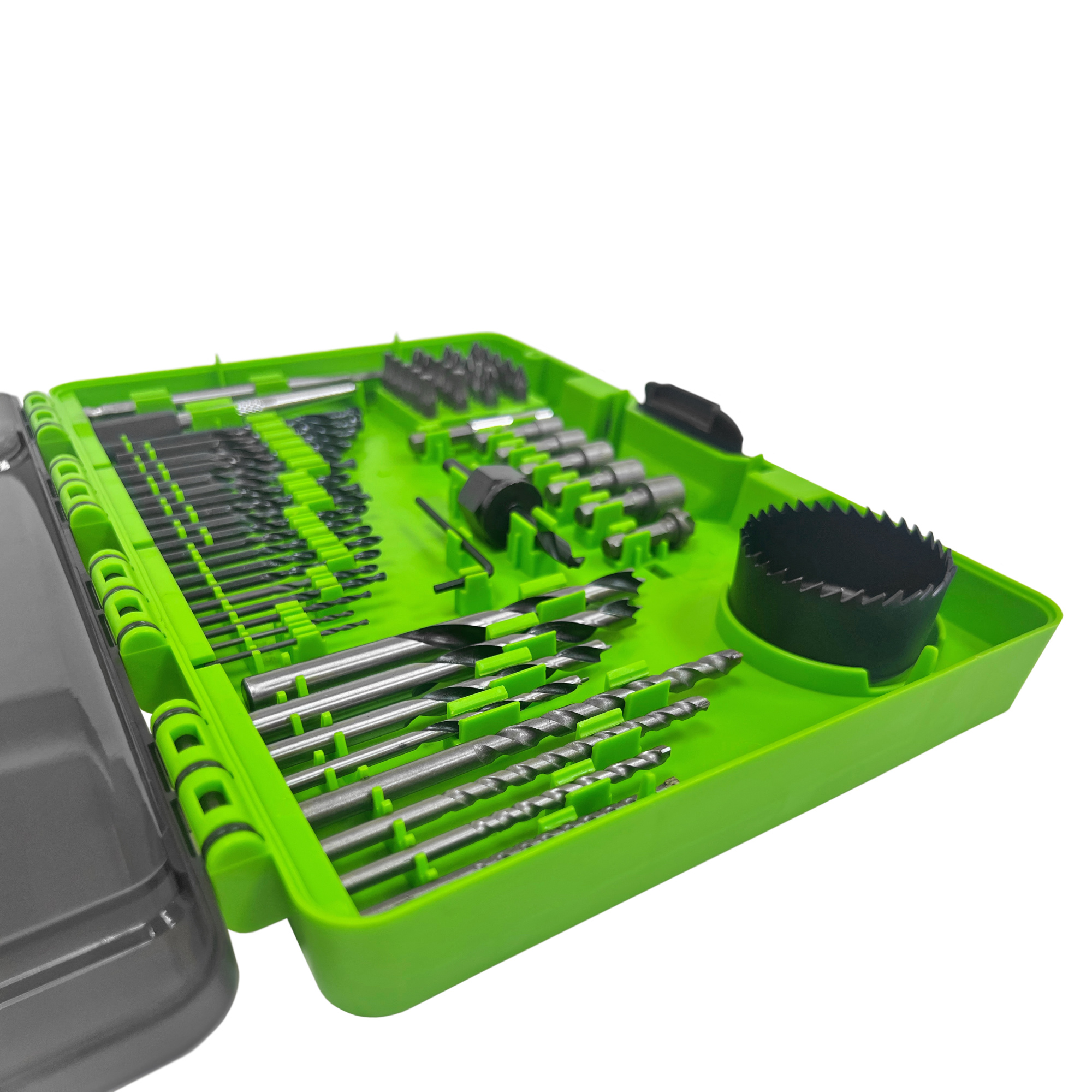 Набор свёрел, бит и коронок Greenworks 2944507 (60 шт.), в кейсе