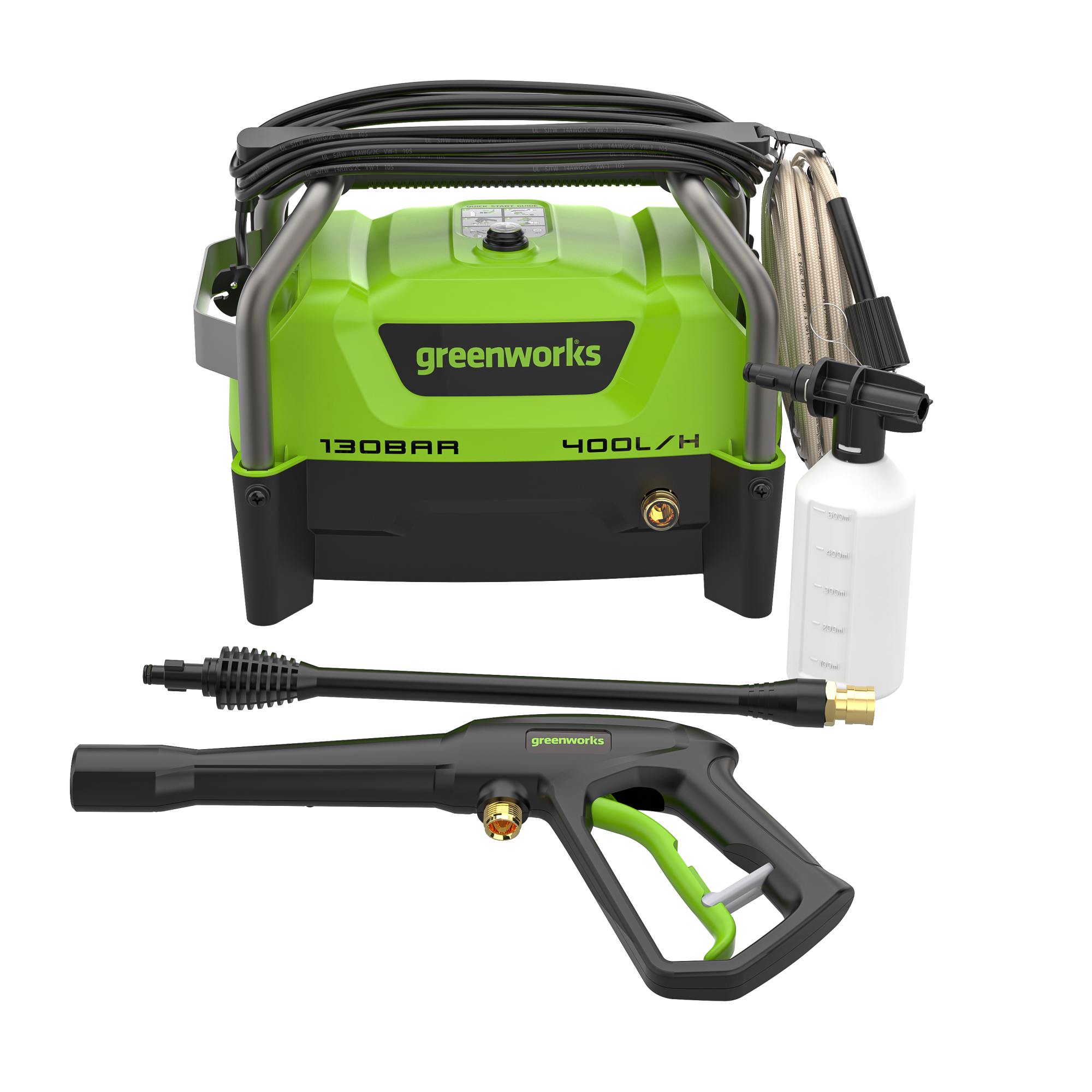 Мойка высокого давления 130 бар 1700 Вт электрическая Greenworks PW3130
