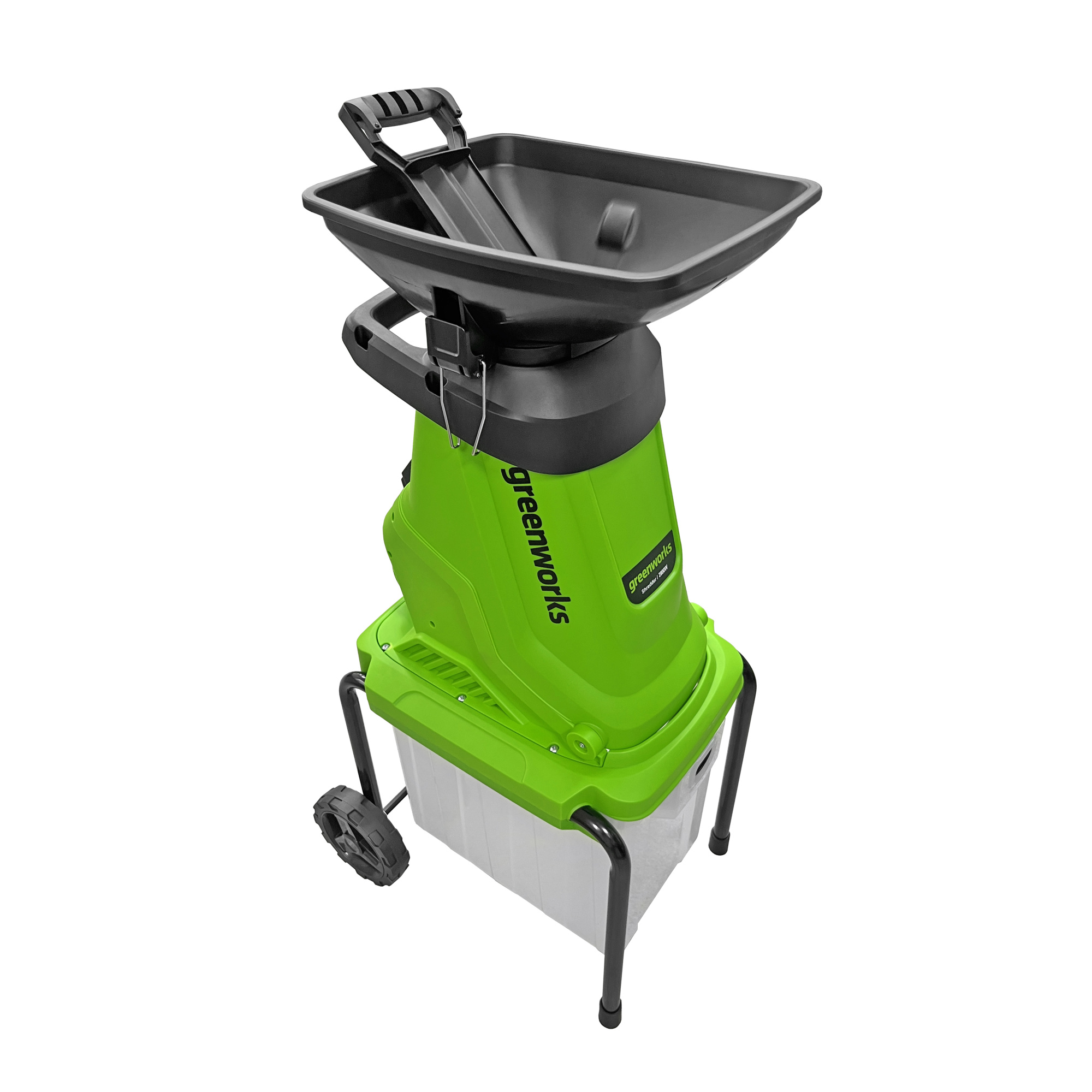 Измельчитель садовый 2800 Вт электрический Greenworks 220V 2208007, с контейнером