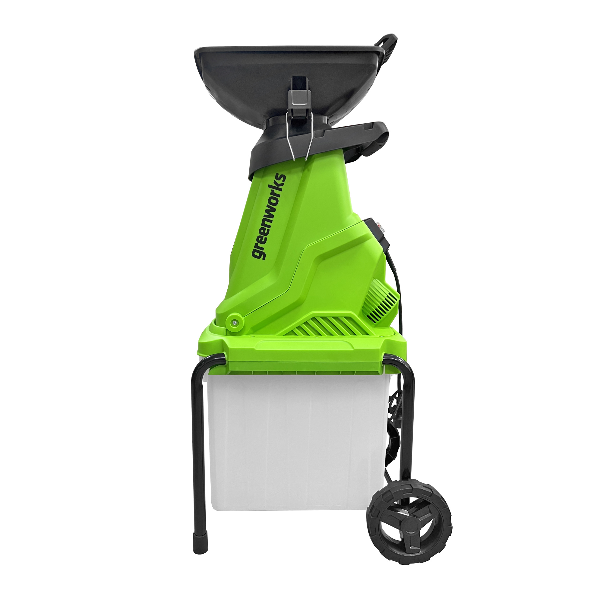Измельчитель садовый 2800 Вт электрический Greenworks 220V 2208007, с контейнером
