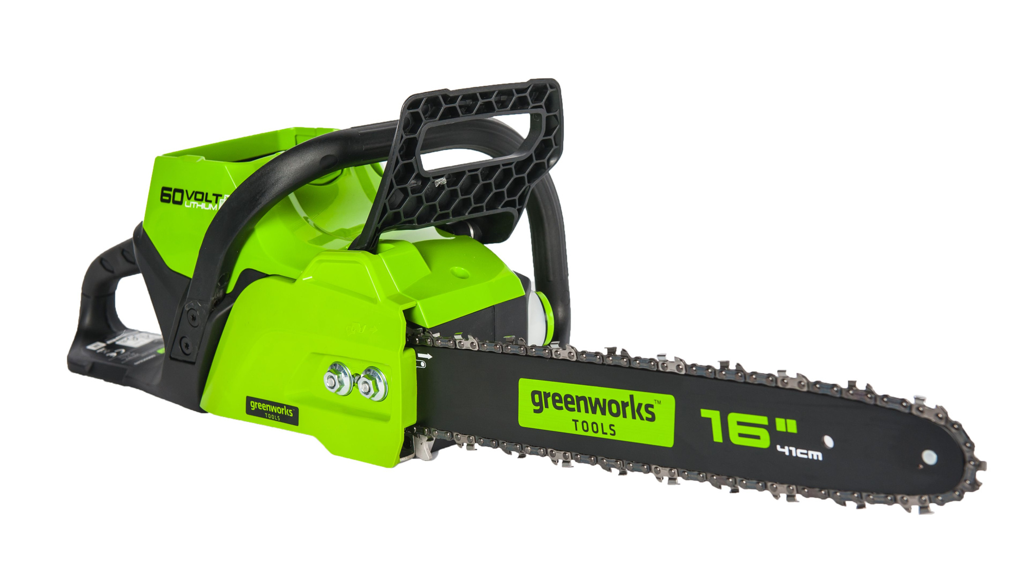 Пила аккумуляторная цепная Greenworks 40 см 60V GD60CS40, бесщёточная, без АКБ и ЗУ