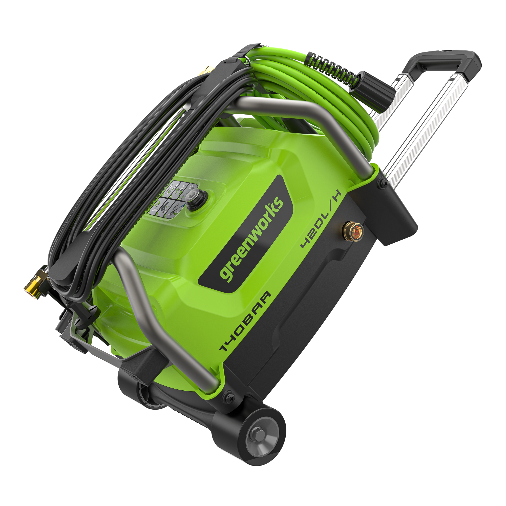 Мойка высокого давления 140 бар 1900 Вт электрическая Greenworks PW3140