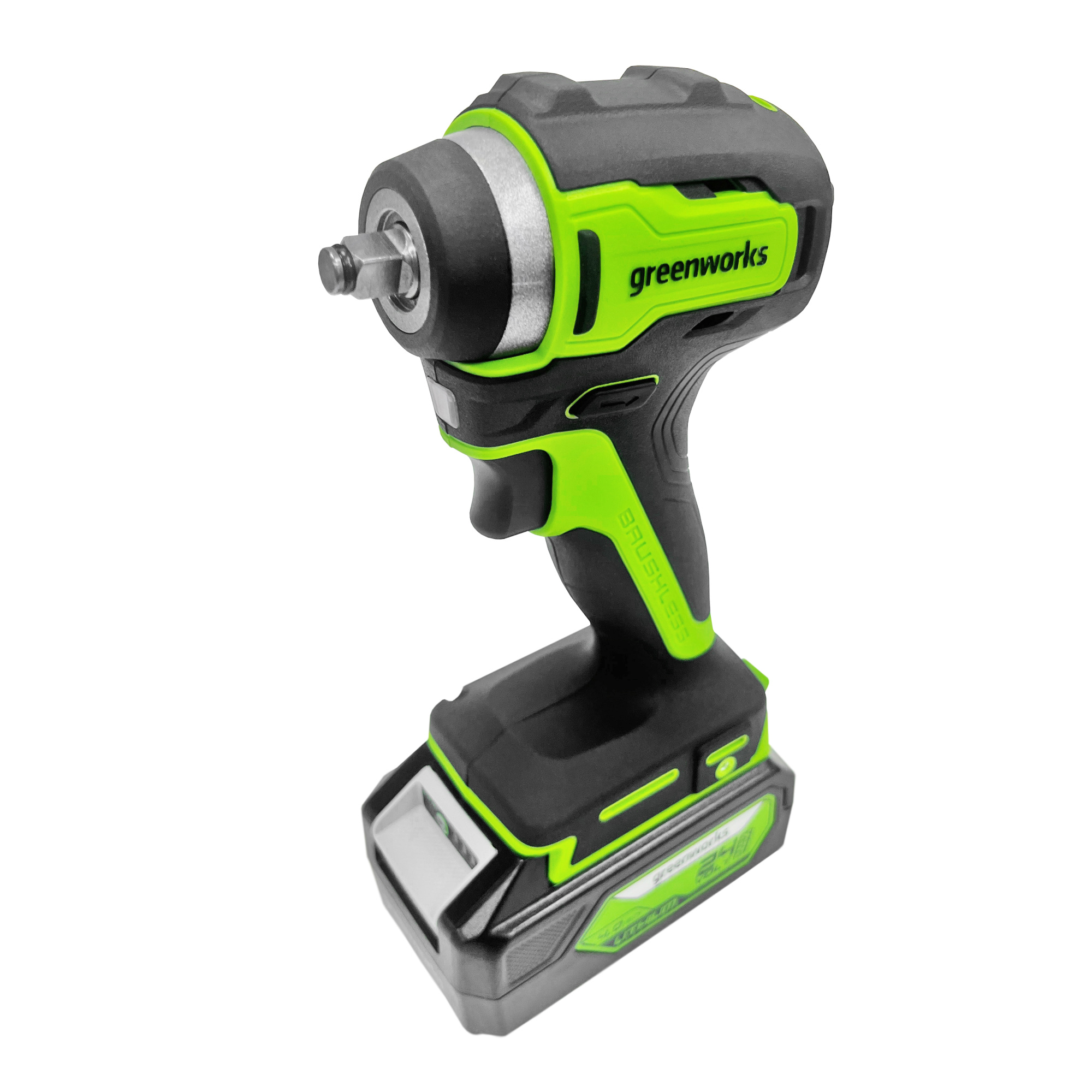 Гайковёрт ударный аккумуляторный Greenworks 24V 200Нм G24IW200 3803607, бесщёточный, без АКБ и ЗУ