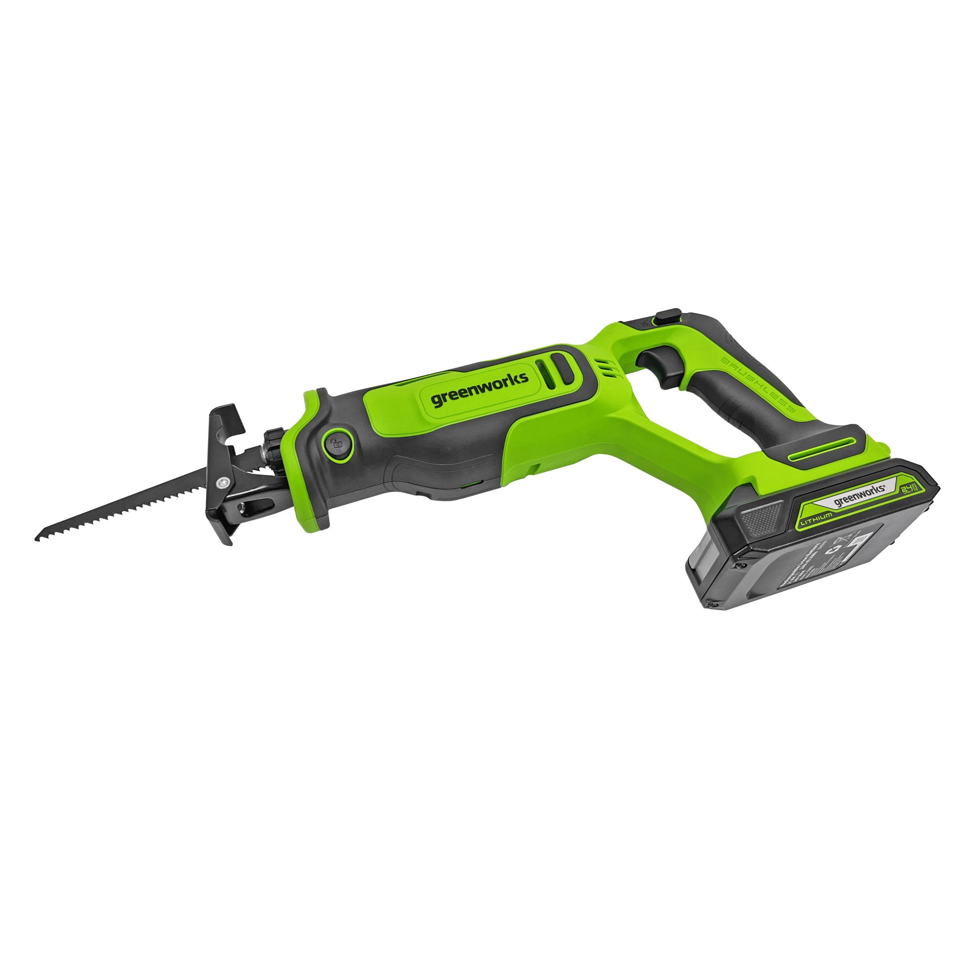 Пила сабельная аккумуляторная Greenworks 24V GPT-BLRS-1 1200607, бесщеточная, без АКБ и ЗУ