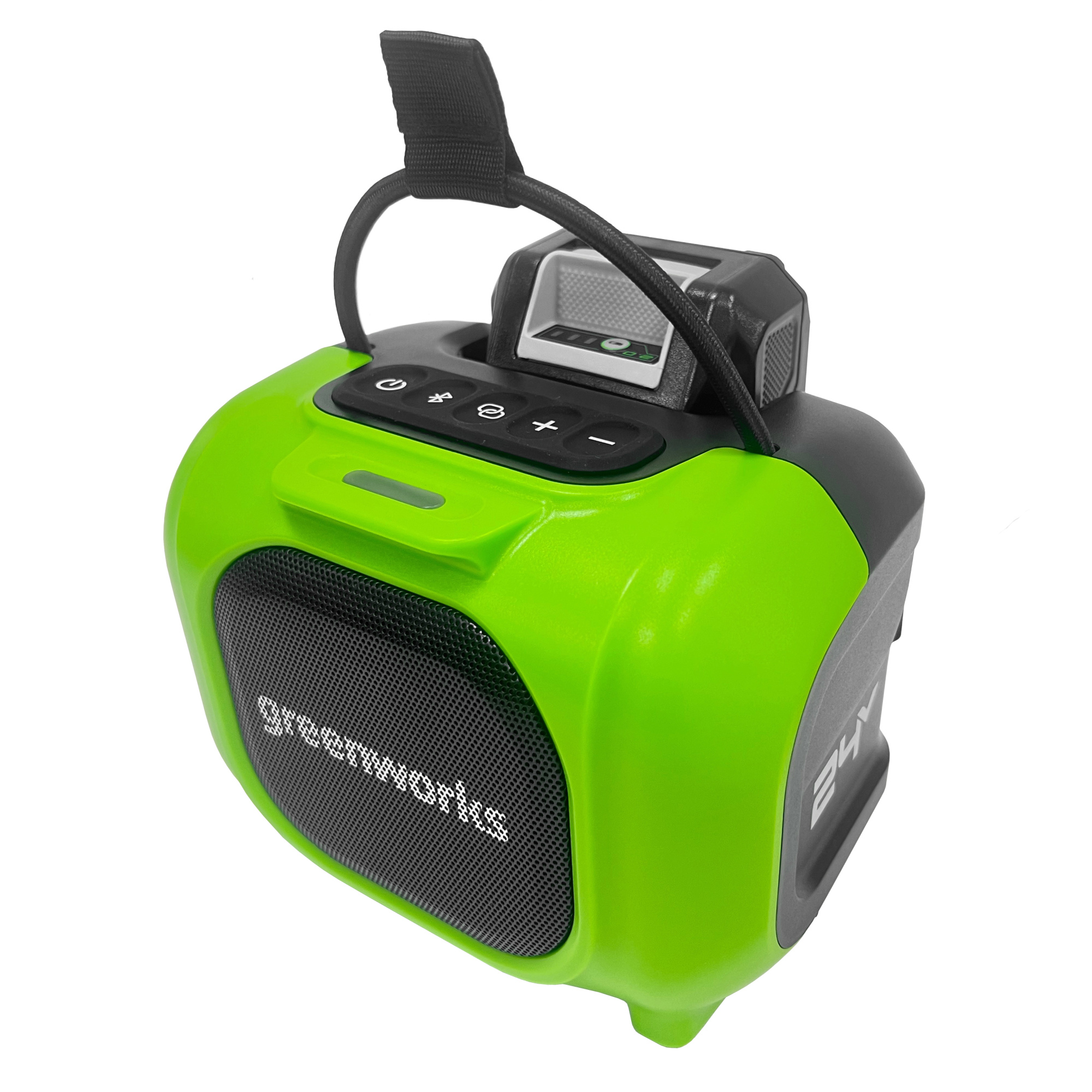 Беспроводная акустическая система аккумуляторная Greenworks 24V/220V GPT-MNBS 3503107, без АКБ и ЗУ