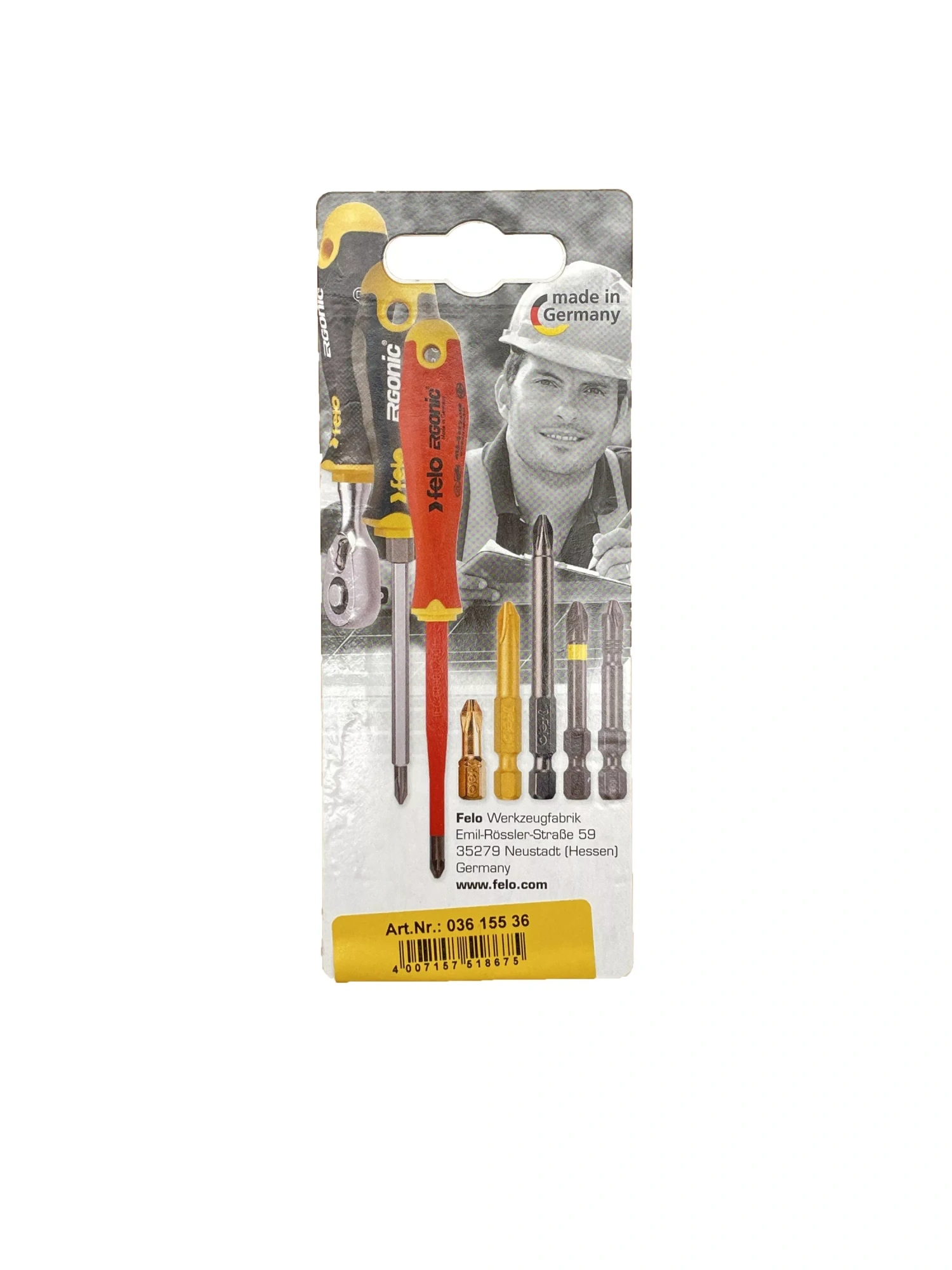 Felo Бита Е6,3 TX15х50, серия Industrial, 2 шт в блистере 03615536