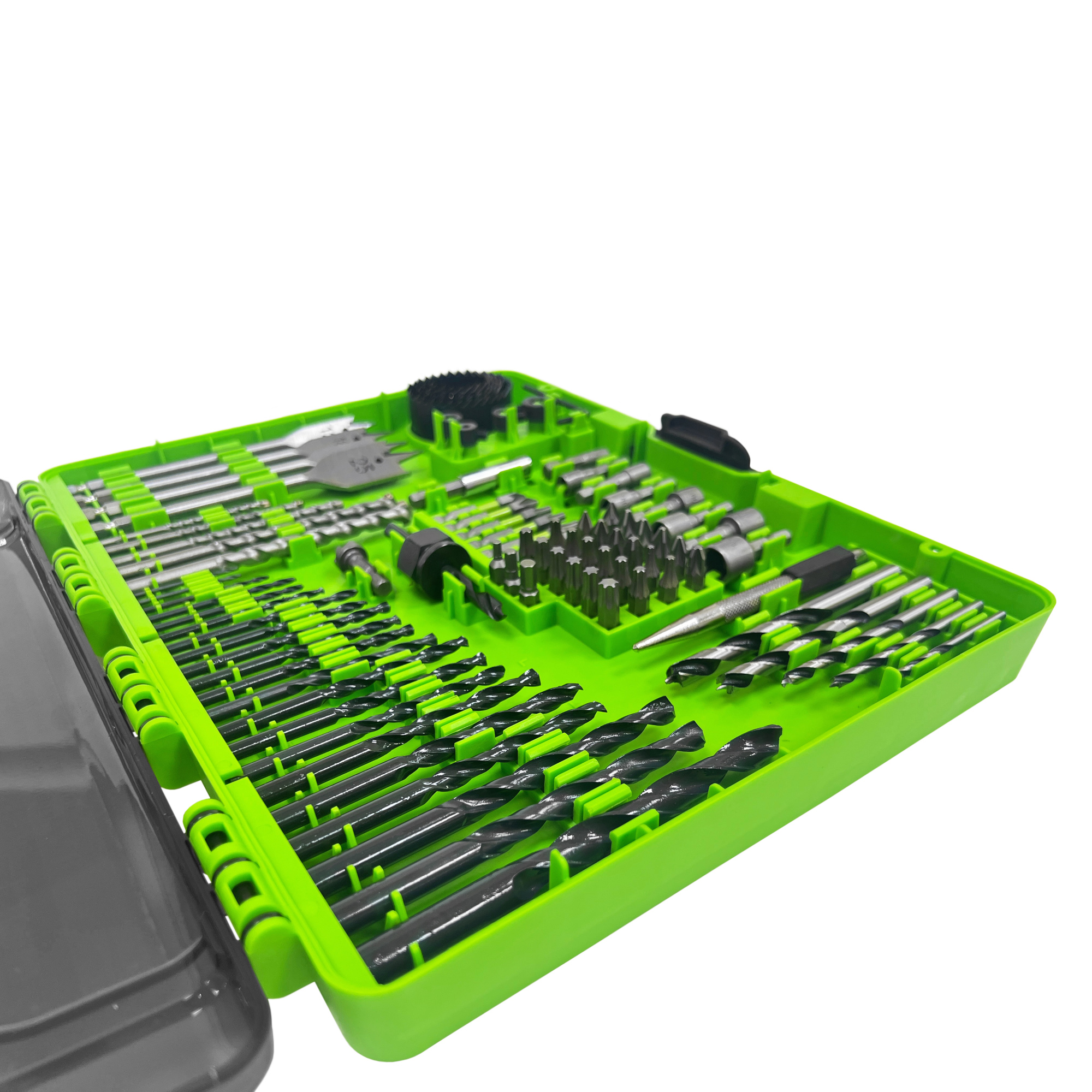 Набор свёрел, бит и коронок Greenworks 2944607 (90 шт.), в кейсе