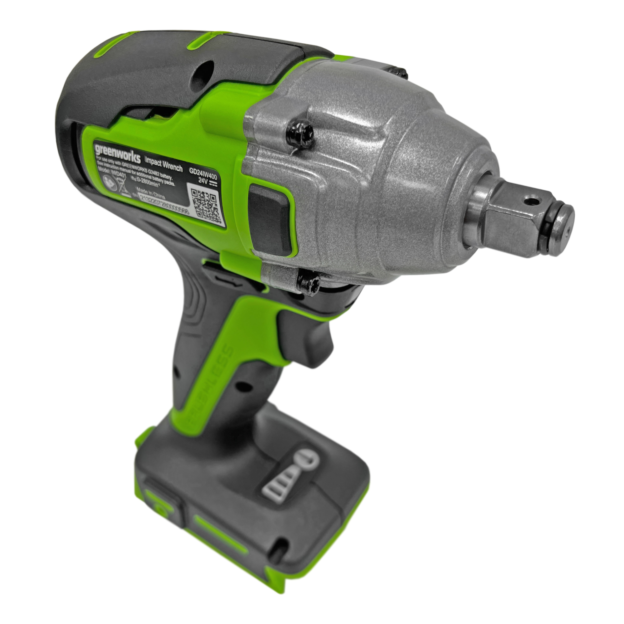 Гайковёрт ударный  аккумуляторный Greenworks 24V 400Нм GD24IW400 3802907, бесщёточный, без АКБ и ЗУ