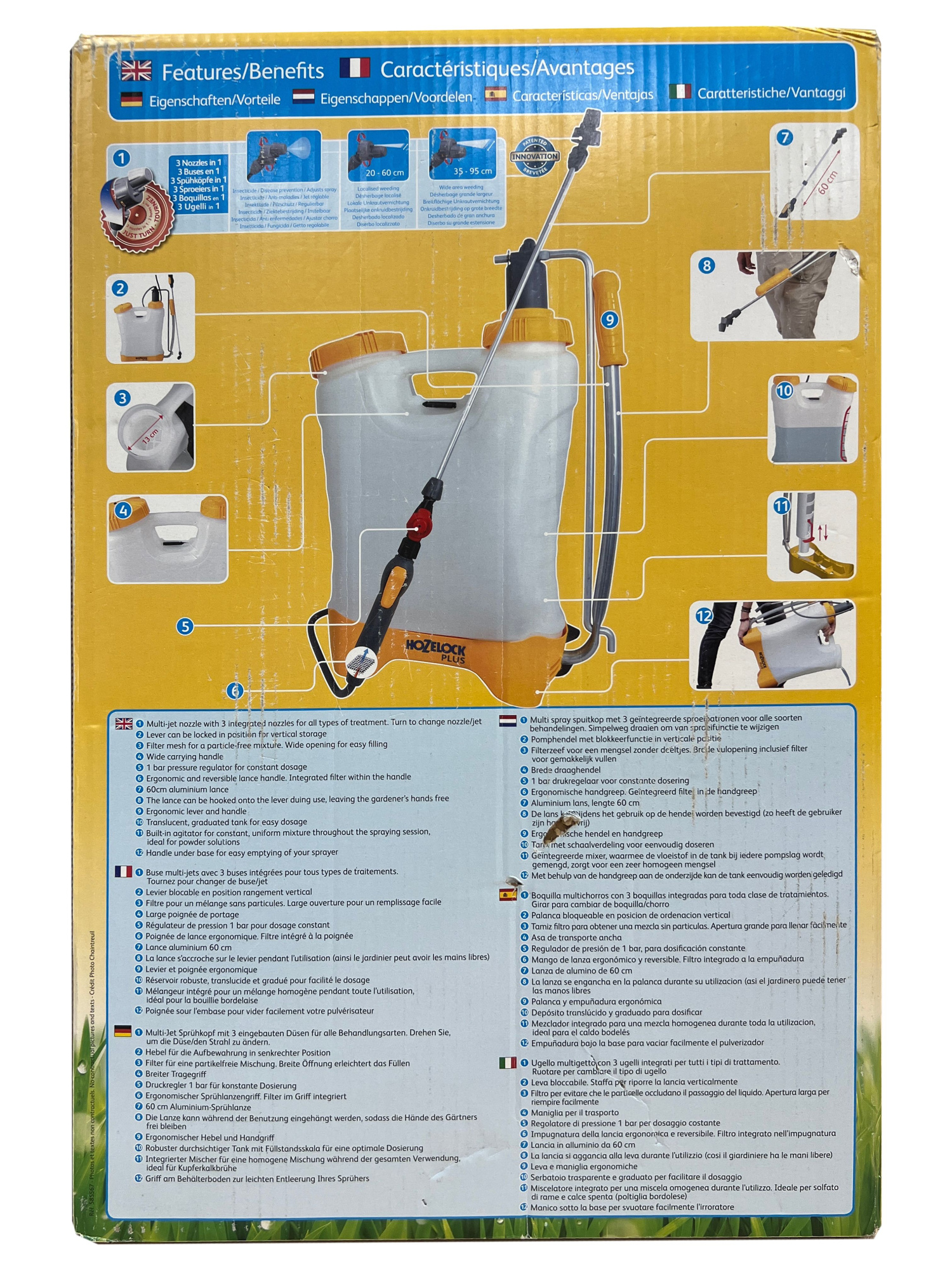 Опрыскиватель HoZelock 4716 ранцевый, 16 л