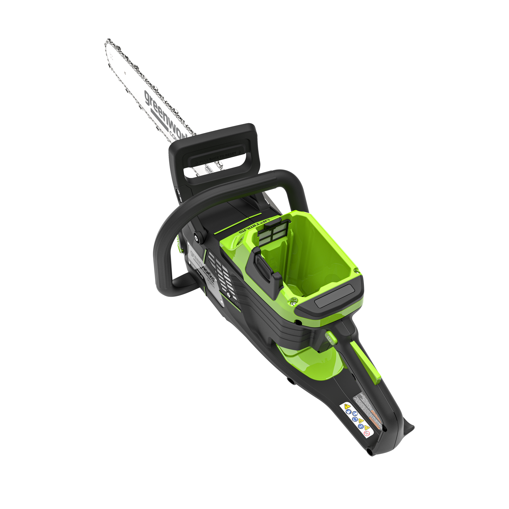 Пила цепная 40 см (3 кВт) аккумуляторная Greenworks 82V OCS500, бесщёточная, без АКБ и ЗУ