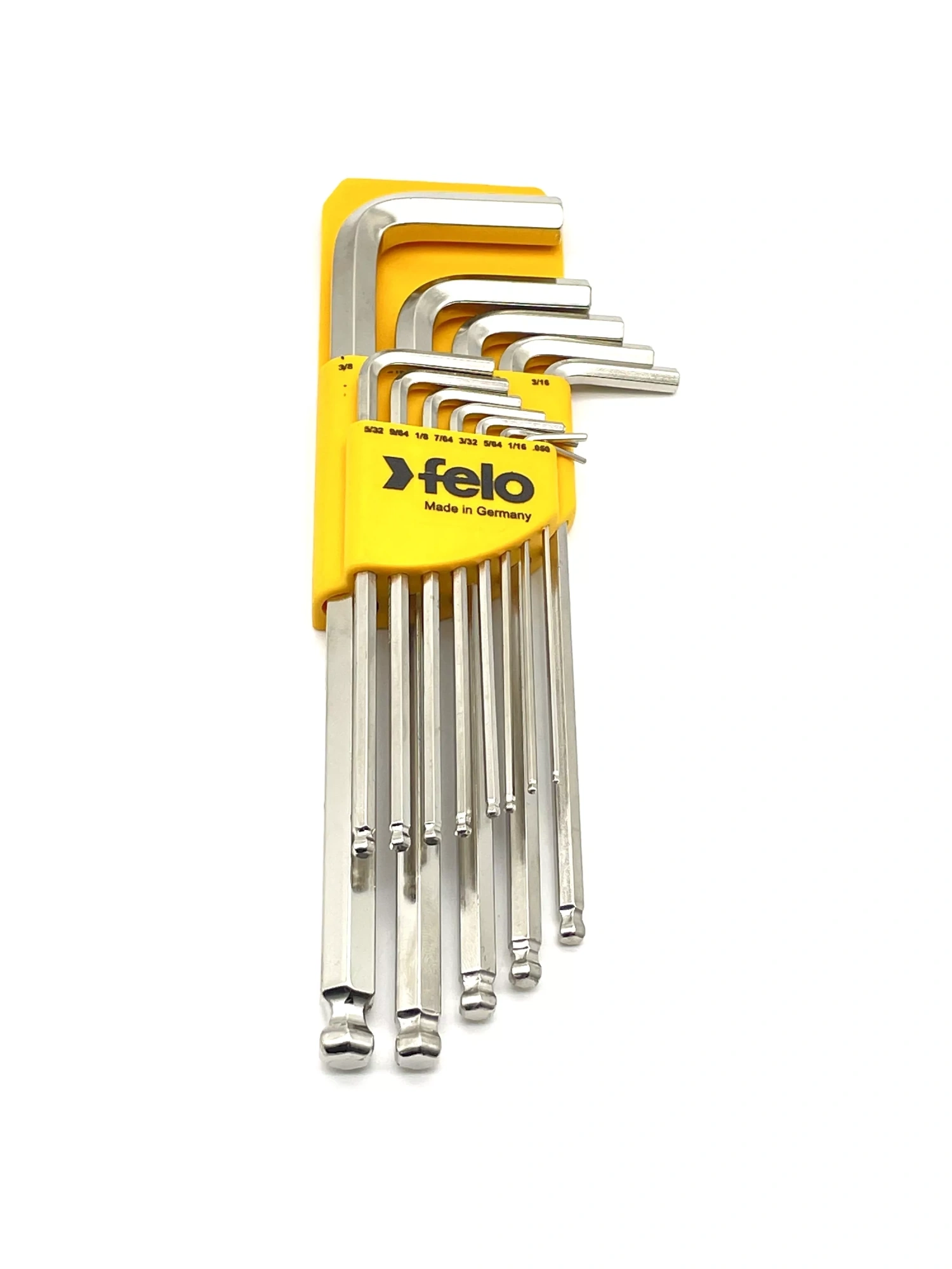 Felo Набор дюймовых ключей Г-образных шестигранных удлиненных с шаровым окончанием 13шт HEX .050"-3/8" 37513011